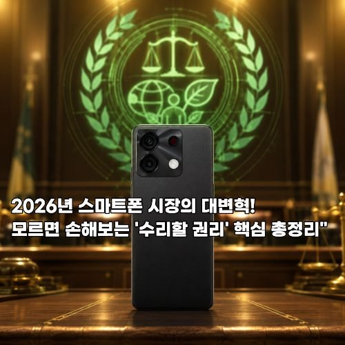 2026년 스마트폰 수리할 권리 법안 현황과 소비자 혜택 총정리