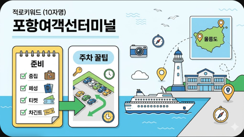 포항여객선터미널 울릉도 여행 준비와 주차 꿀팁
