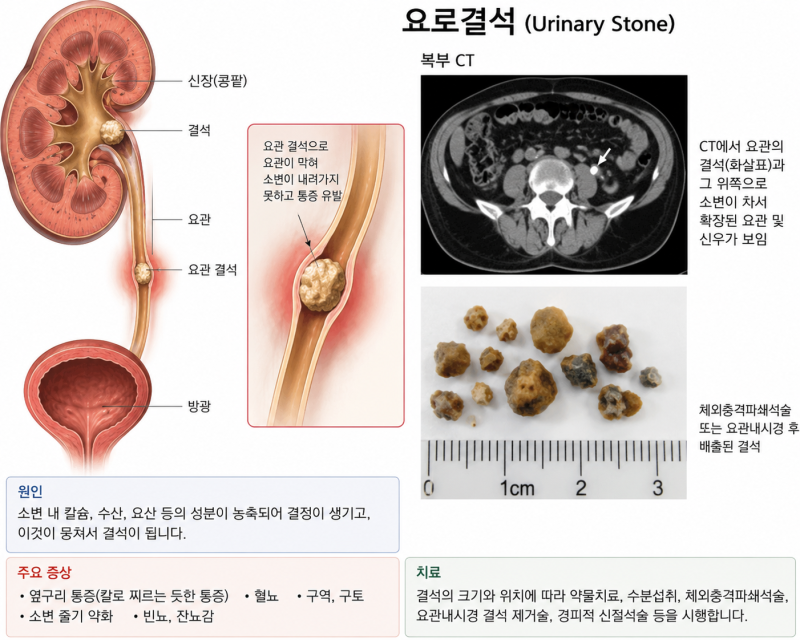 요로결석 초기증상 및 치료비