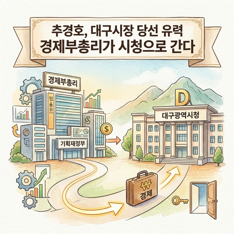 추경호, 대구시장 당선 유력경제부총리가 시청으로 간다