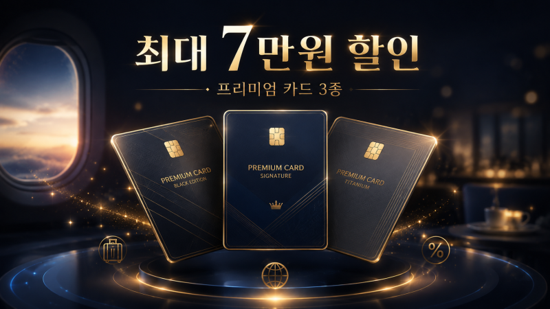 SKT 통신비 할인카드 3편, 최대 7만원 할인! 삼성 T프리미엄·현대 M3 T라이트2·M3 통신할인형2.0 ....