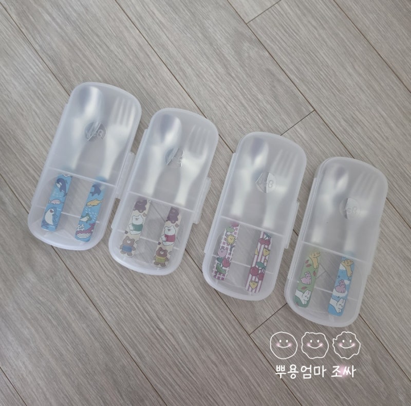 [#내돈내산14] 올스텐 무독성 인증 어린이집 필수템 ,젭젭 수저세트