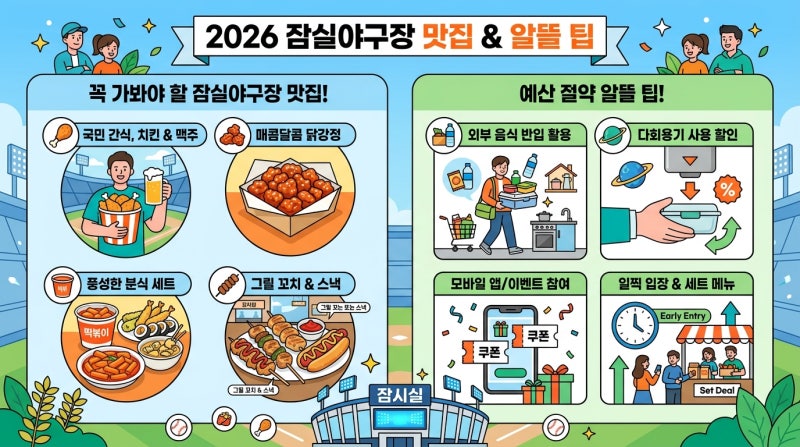 잠실 야구장 먹거리 2026 필수 추천 및 예산 아끼는 꿀팁