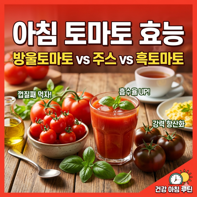 아침 토마토 효능과 올바른 섭취법: 방울토마토부터 주스까지 총정리