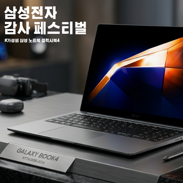  삼성전자 감사 페스티벌 노트북, 갤럭시북4 NT750XGR-A51A 혜택 및 스펙