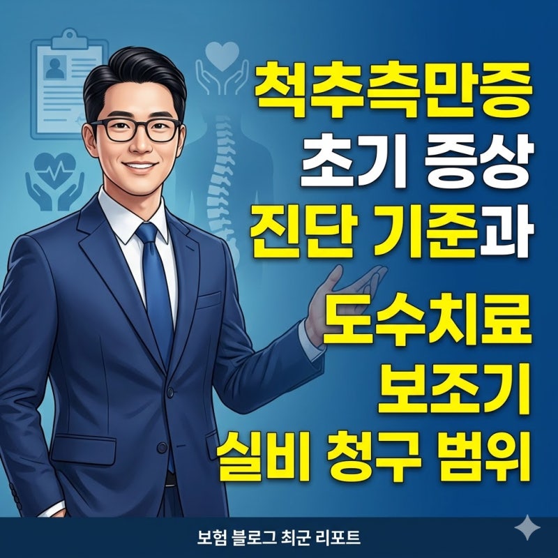 척추측만증 초기 증상 진단 기준과 도수치료 보조기 실비 청구 범위