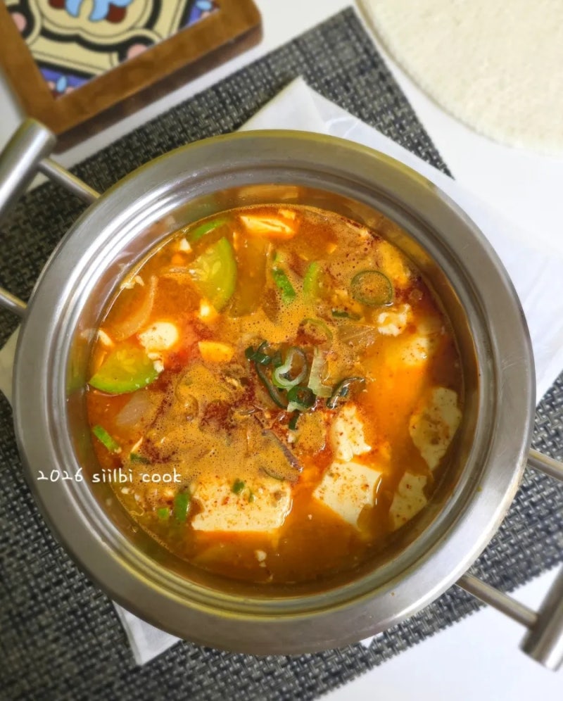 순두부찌개 맛있게 끓이기 다담 순두부찌개 양념장 하나면 여기가 맛집!