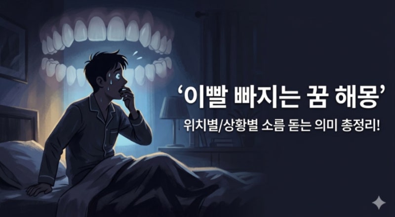 이빨 빠지는 꿈 해몽 윗니 아랫니 위치별 상황별 정리! 반전 의미까지!