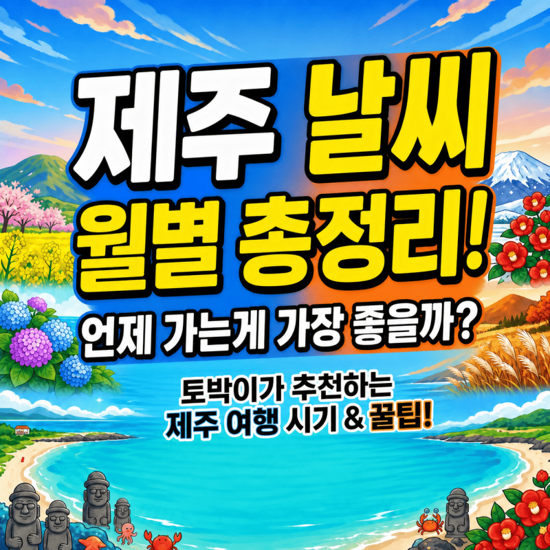 제주도 날씨 월별 총정리, 여행 시기 언제 가는 게 가장 좋을까?