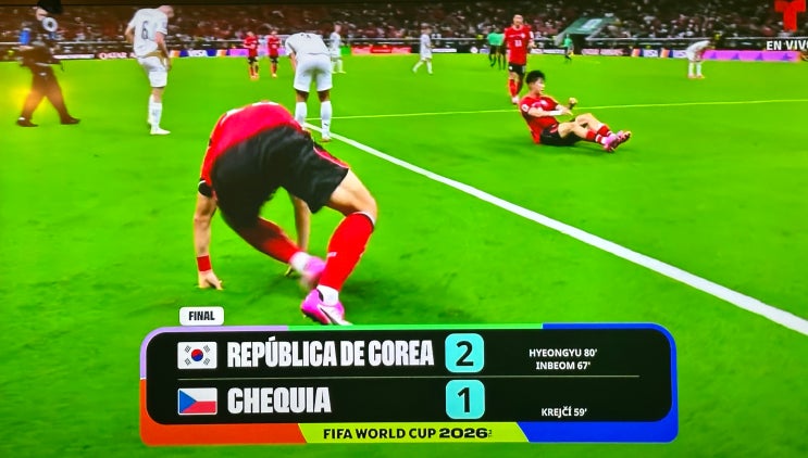 <b>한국 체코</b> 2-1 <b>역전승</b>! 북중미 월드컵 A조 기분 좋은 첫 승