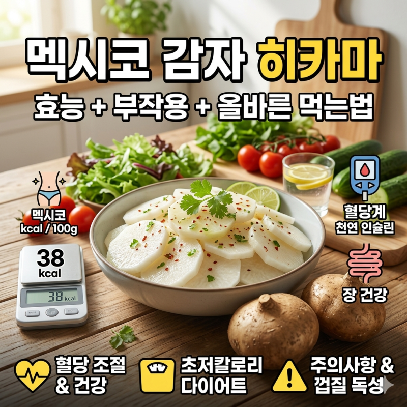 멕시코 감자 히카마 효능과 부작용: 다이어트에 좋은 올바른 먹는법