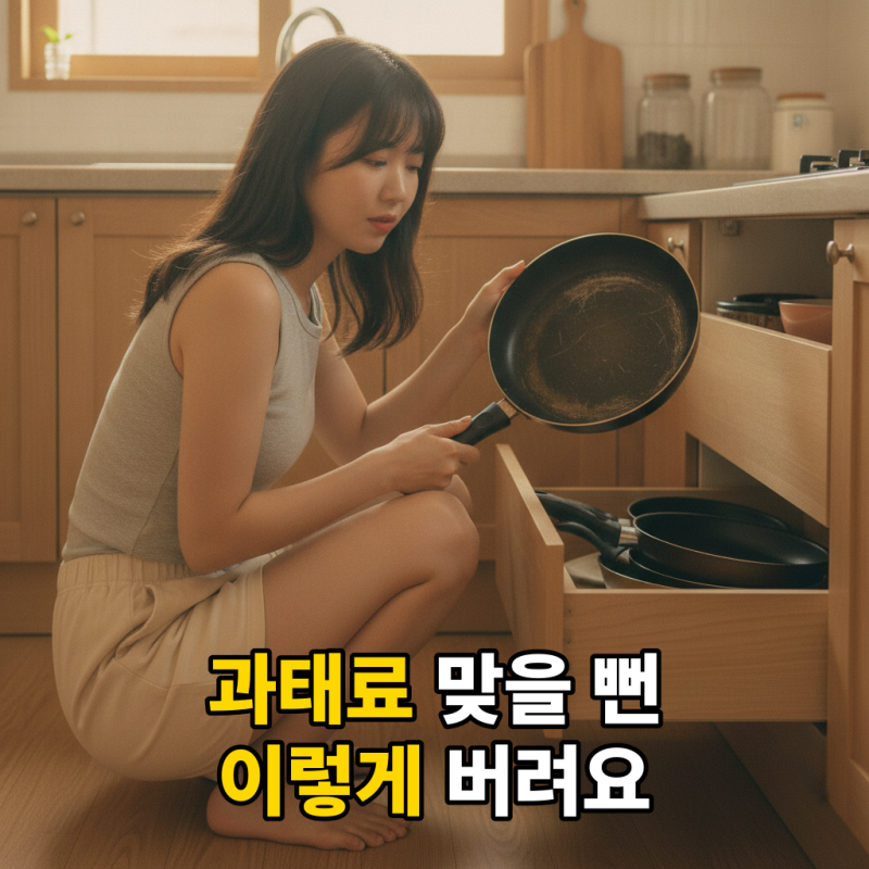 후라이팬 그냥 버렸다가 과태료 맞을 뻔했어요, 후라이팬버리는법 이거예요