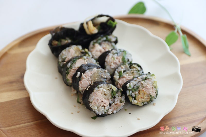 깻잎 묵은지 참치김밥 만들기 다이어트 김밥 초간단 레시피