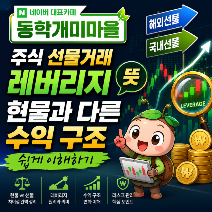 주식 선물거래 <b>레버리지 뜻</b> 현물과 다른 수익 구조 쉽게 이해하기