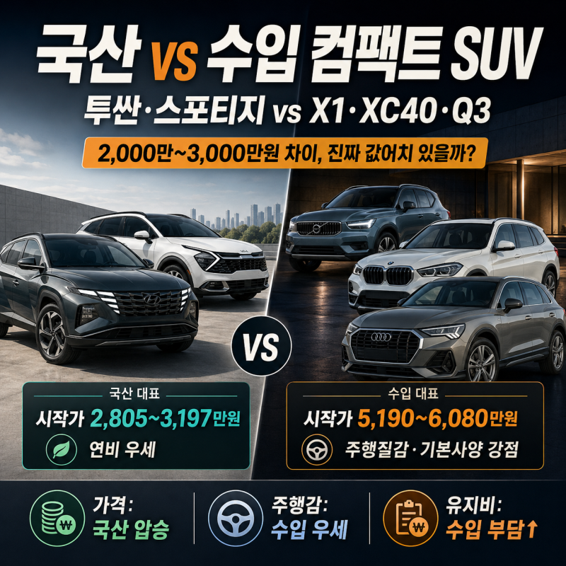 "가격이 두 배면 뭔가 달라야지" — 수입 컴팩트 SUV 실제로 어디가 다른지 따져봤다