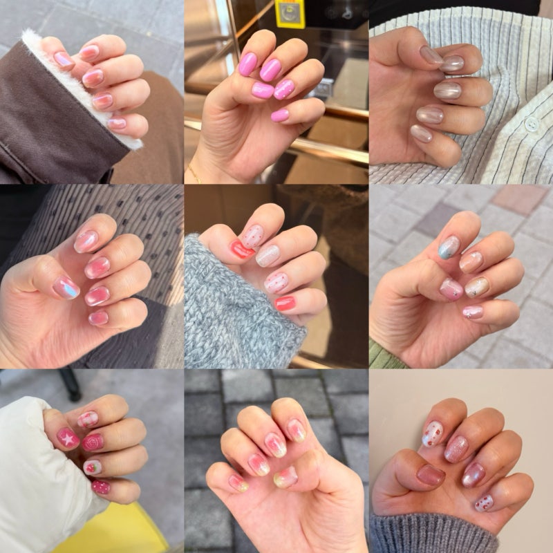 셀프네일 2탄(+셀프 자석젤 하는 법 영상, 내돈내산 재료 추천)