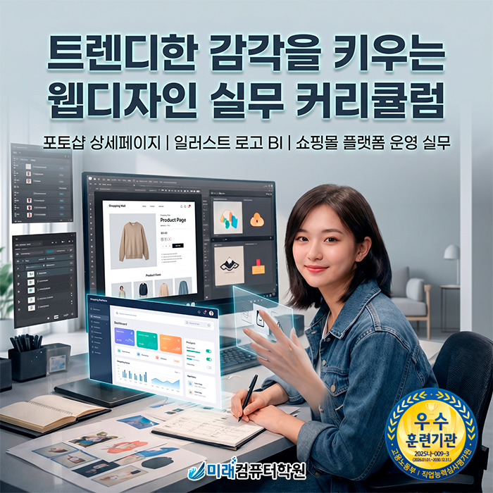  [부산·진구] 국비지원 웹디자인 학원 실무 역량부터 취업 포트폴리오까지 완성하기
