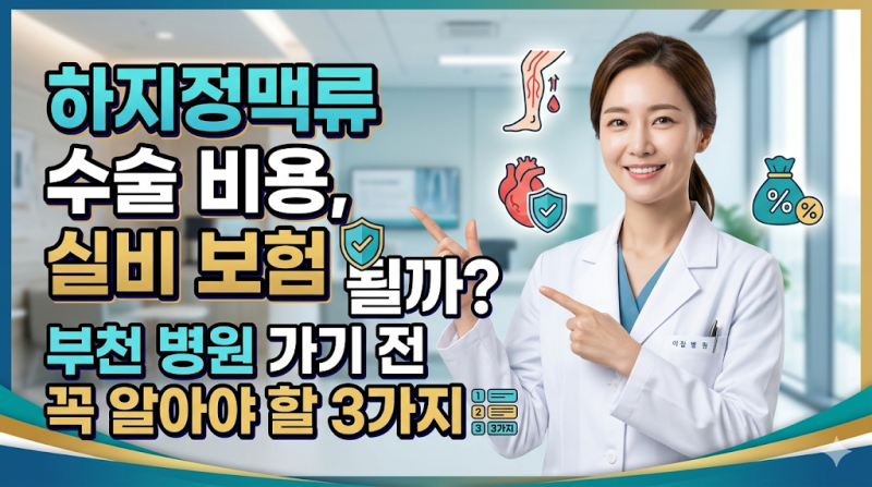 부천 하지정맥류 잘하는 병원 추천 - 전문 치료·비용까지 한눈에 정리