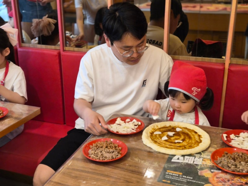 경주 아이랑 체험 피자 만들기 미스터피자 경주황성점