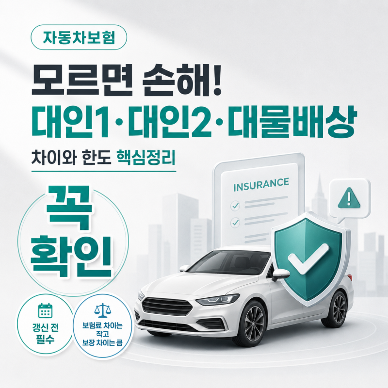 "대인2 안 들었더니.." 자동차보험 대인배상1·2 차이, 사고 나고서야 알았습니다