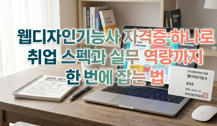  웹디자인기능사 자격증 하나로 취업 스펙과 실무 역량까지 한번에 잡는 법