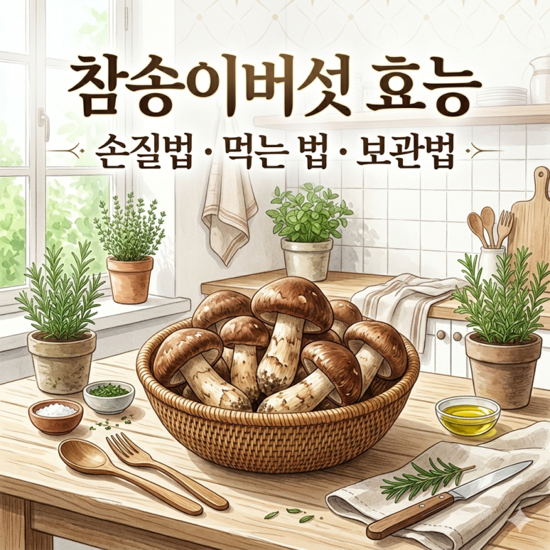 면역력 향상 혈관 건강에 좋은 참송이버섯 효능 손질법 먹는 법 보관법까지