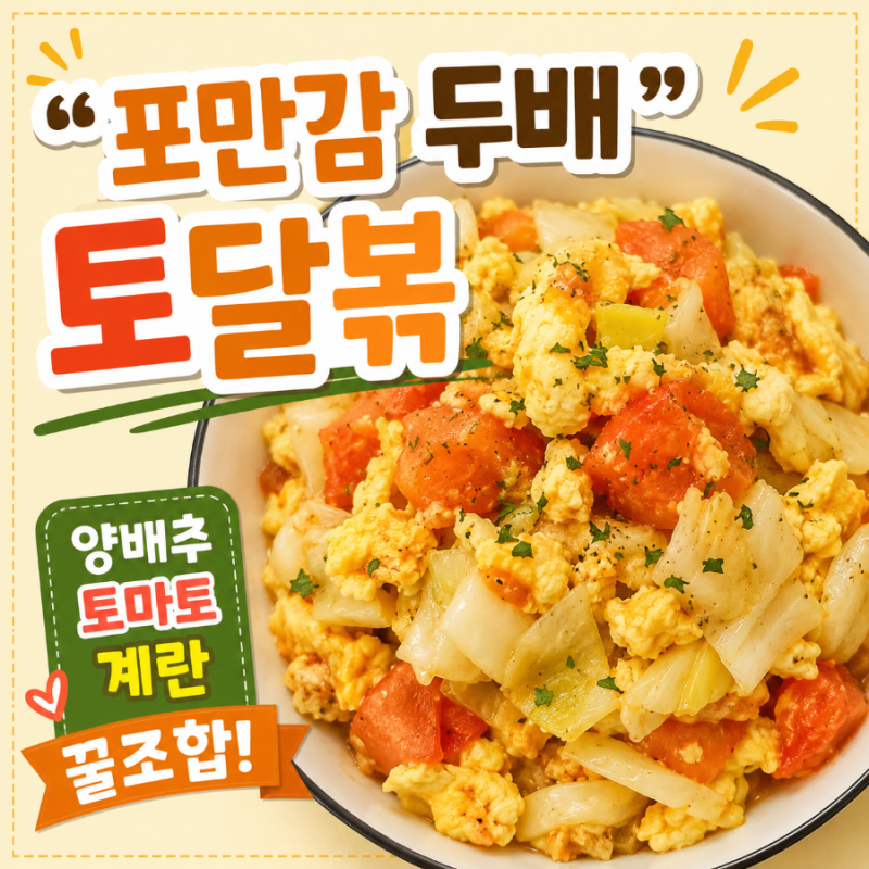 다이어트 토달볶 만들기/ 양배추 토마토 계란볶음 레시피, 토마토계란볶음밥 추천