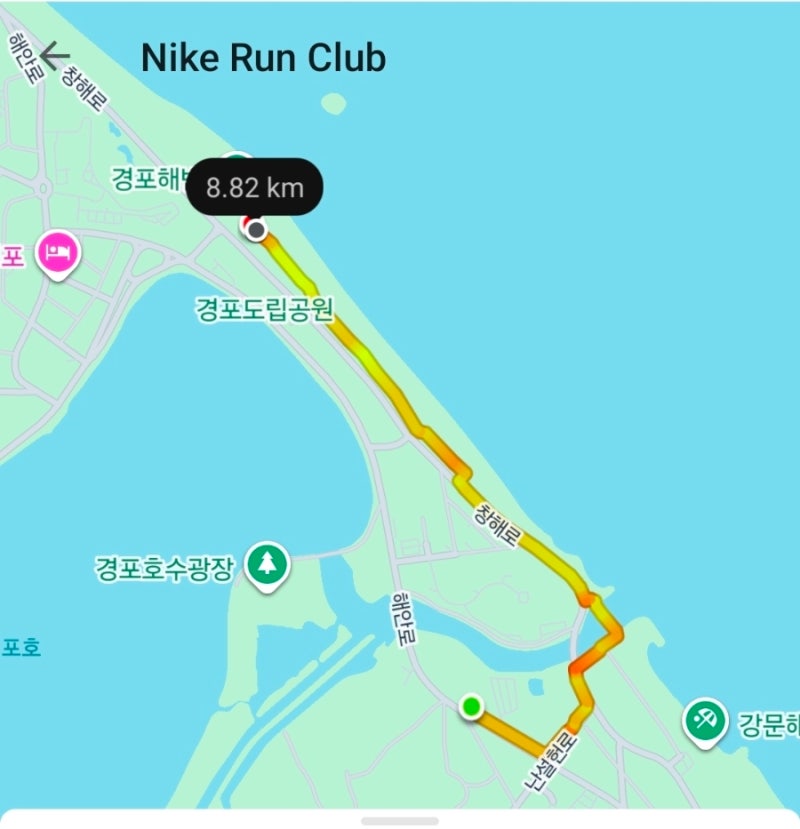 강릉 러닝 코스 기록. 5km, 9km, 12km+a조합. 준비물, 주차