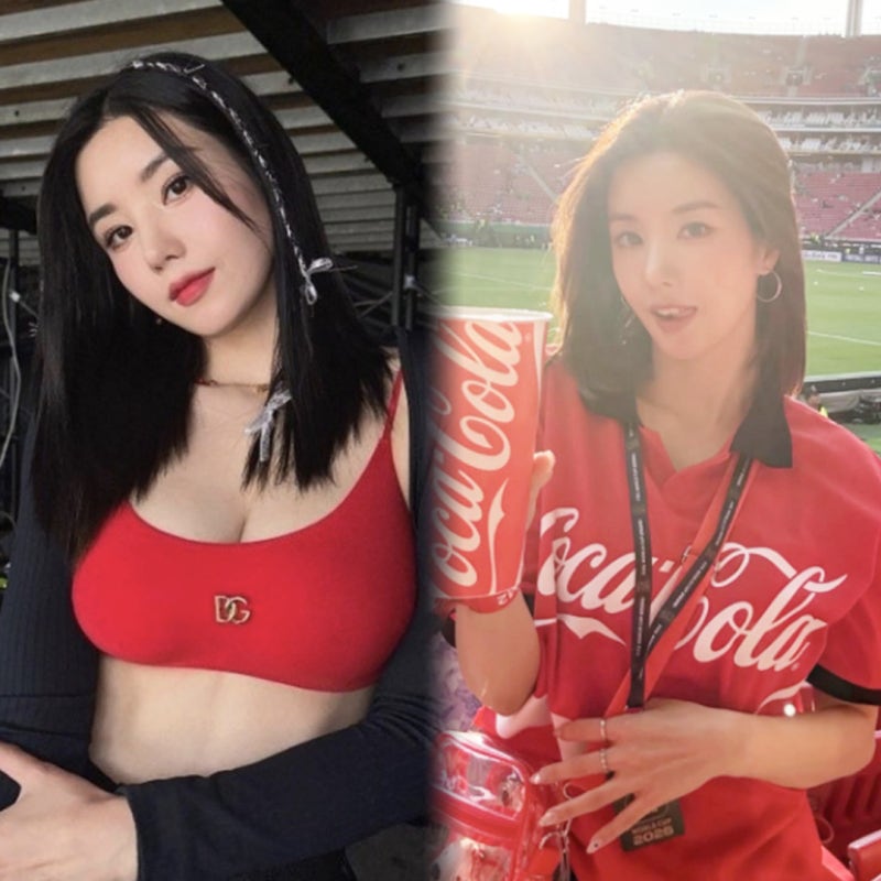 월드컵 승리의 여신?! 권은비, 멕시코 축구장 여신 응원룩