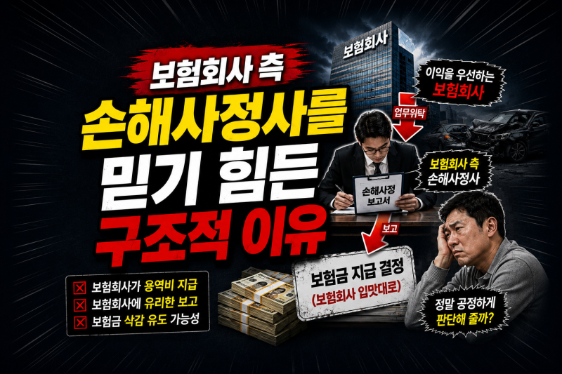 보험금을 청구(접수)했는데 보험회사(보험사)에서 손해사정사(위탁손해사정업체)를 보낸다....