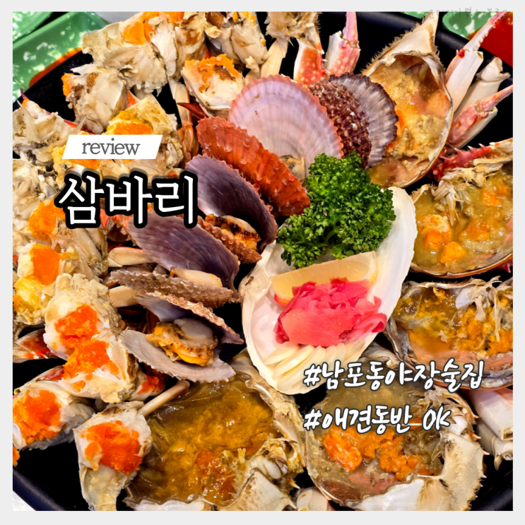  부산 남포동 야장 애견동반 술집 삼바리 남포점 해산물 맛집 추천 내돈내산