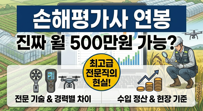 손해평가사 연봉 초봉도 5천만 원 넘는다?