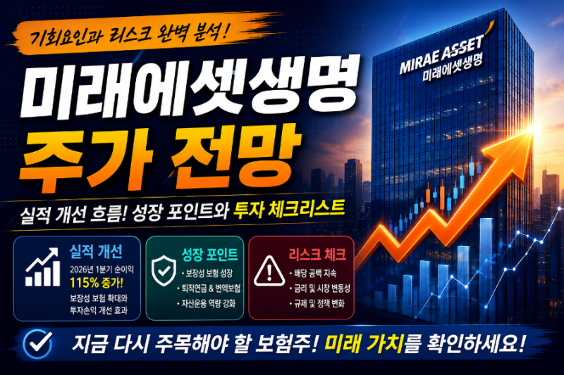 미래에셋생명 주가 전망 지금 다시 봐야 하는 이유