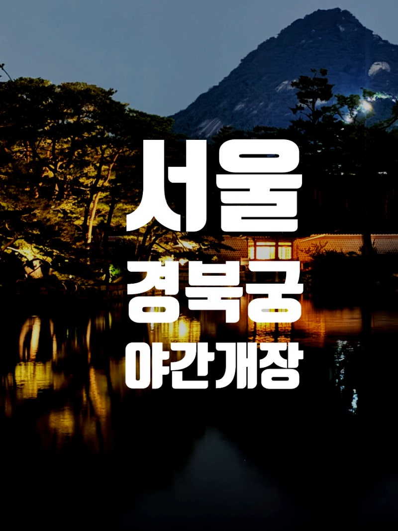 2026 경복궁 야간개장 예매 성공! 청계천 나들이 코스
