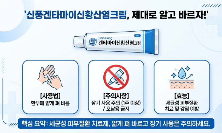  가려움증 해결사, 신풍겐타마이신황산염크림 효능과 주의사항