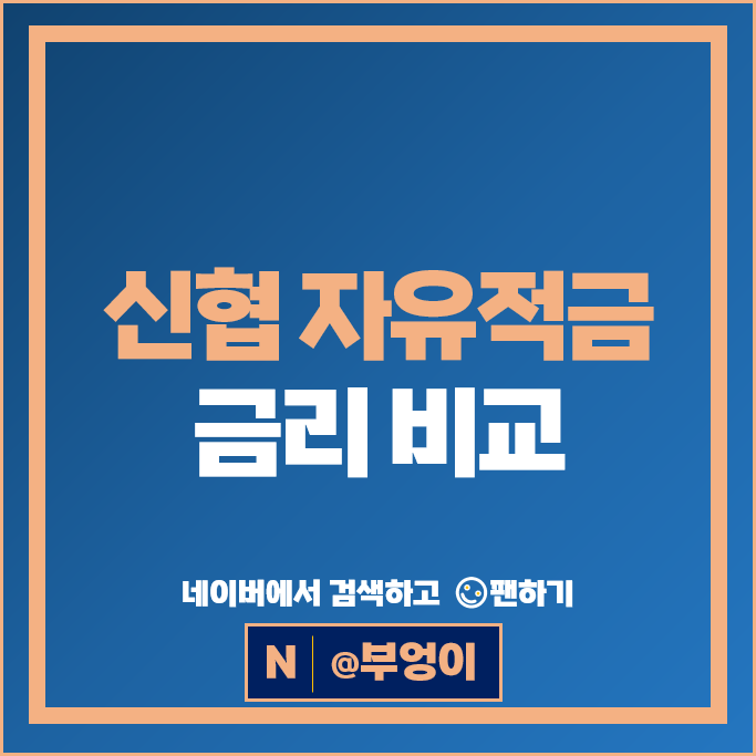  신협 적금 금리 비교 목돈만들기 재테크 자유적금 특판 추천
