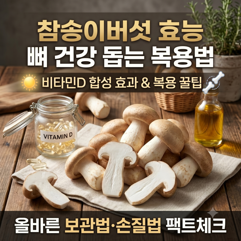 참송이버섯 효능과 뼈 건강 돕는 복용법, 올바른 보관법 손질법