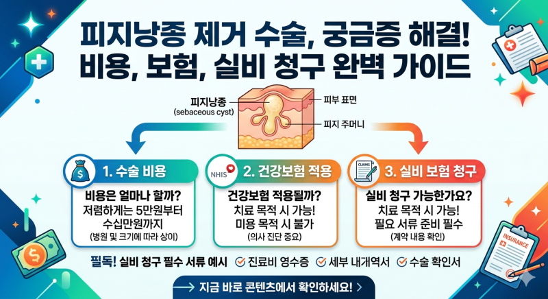 피지낭종 제거 수술 비용과 보험 적용 여부, 실비 청구 가능할까?