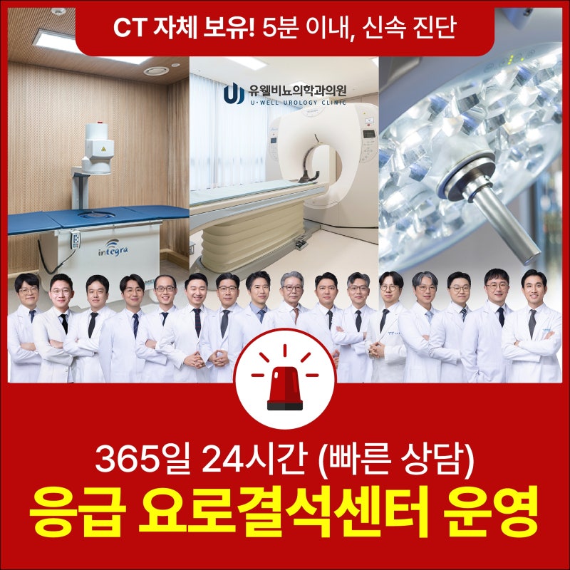 24시간 요로결석, 야간 옆구리 통증이 생겼을 때 확인해야 할 진료 과정