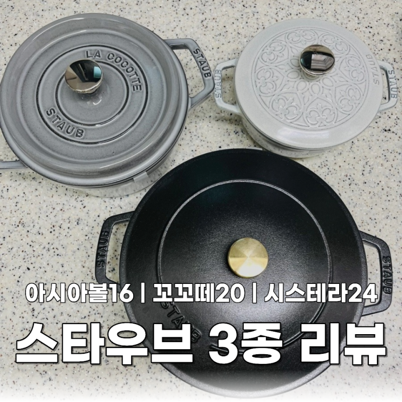 [스타우브] 아시아볼16, 원형 꼬꼬데 20, 시스테라 24 | 후기, 크기 비교, 가격, 활용도