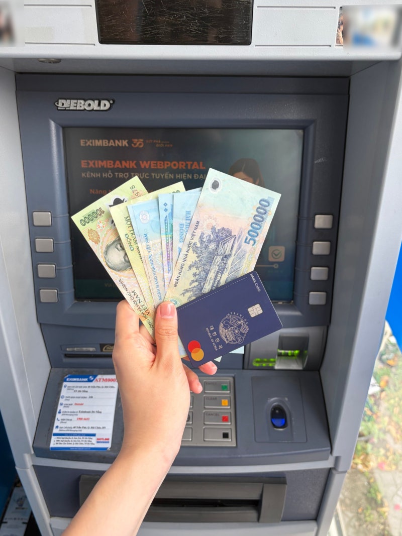 다낭 트래블로그 마스터카드 EXIM ATM 출금 방법 위치