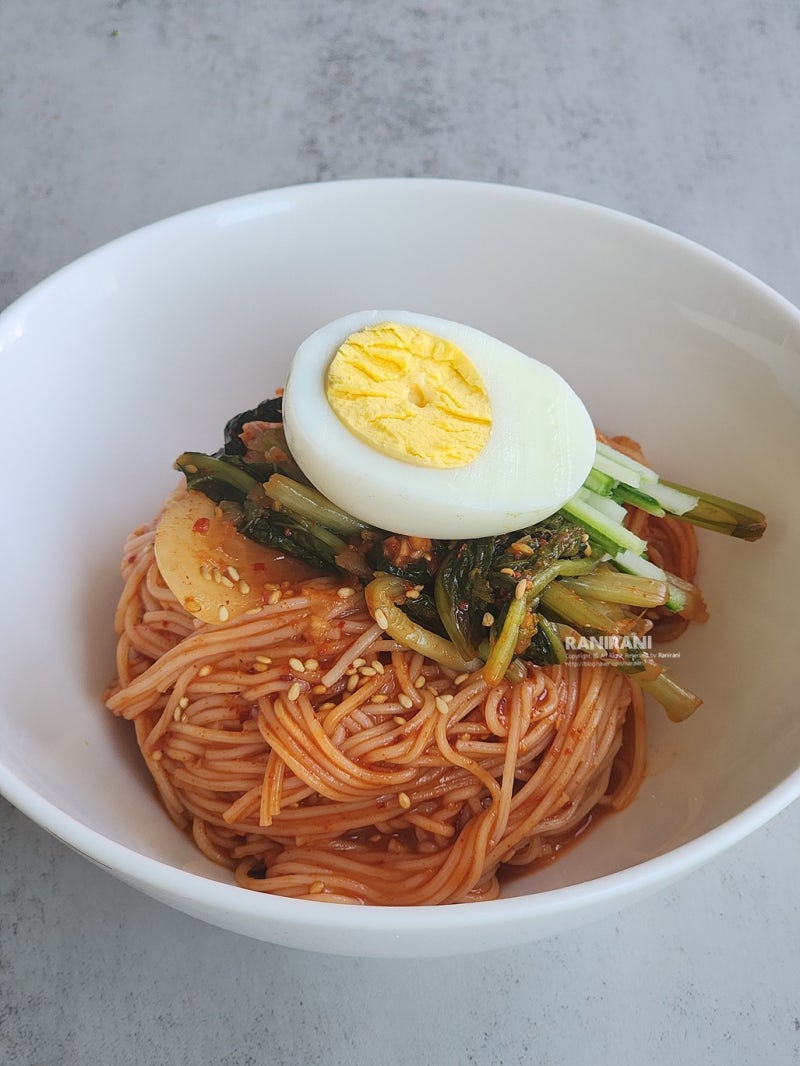 여름별미 열무김치국수 양념장 넣고 비빔국수 만들기 열무 김치비빔국수 레시피