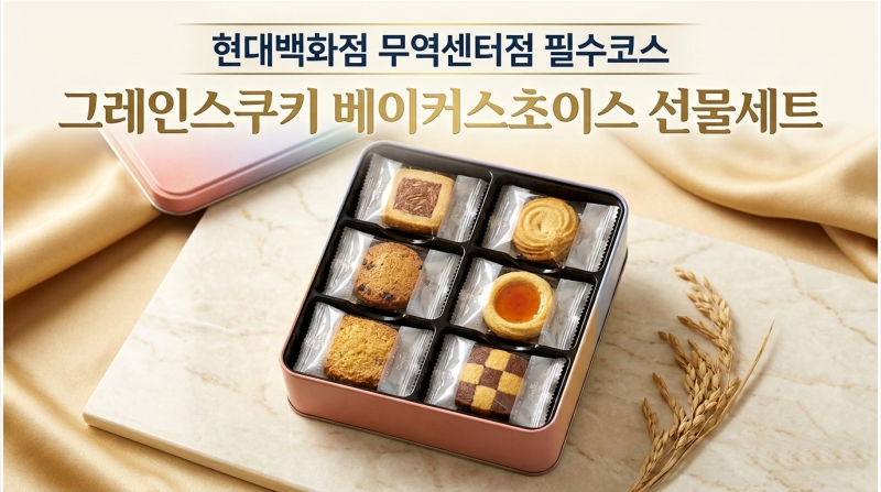 현대백화점 무역센터점 필수코스 고급스러운 그레인스쿠키 베이커스초이스 선물세트 추천
