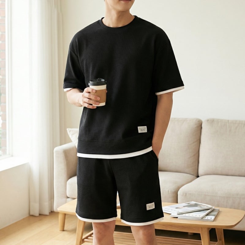깔끔한 사용감 남성 트레이닝복 세트 NUNUHANA 남자 흡한속건 빅사이즈 트레이닝복 세트 가성....