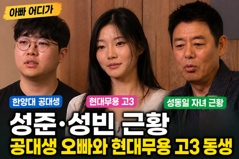 성동일 ‘아빠 어디가’ 성준·성빈 근황, 한양대 공대생 오빠와 현대무용 고3 동생