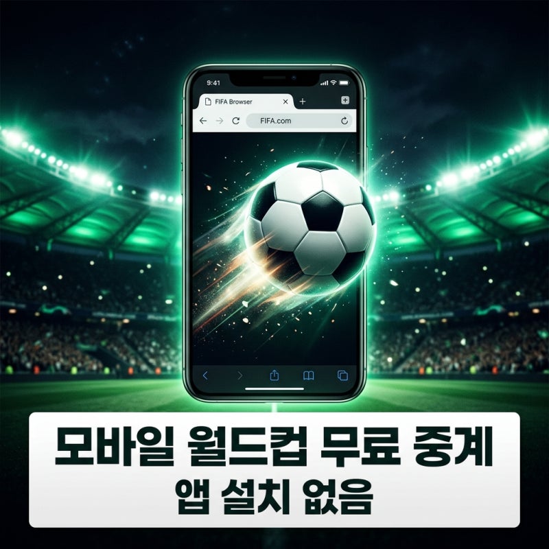 대한민국 월드컵 중계 핸드폰으로 앱 없이 무료 시청하는 꿀팁