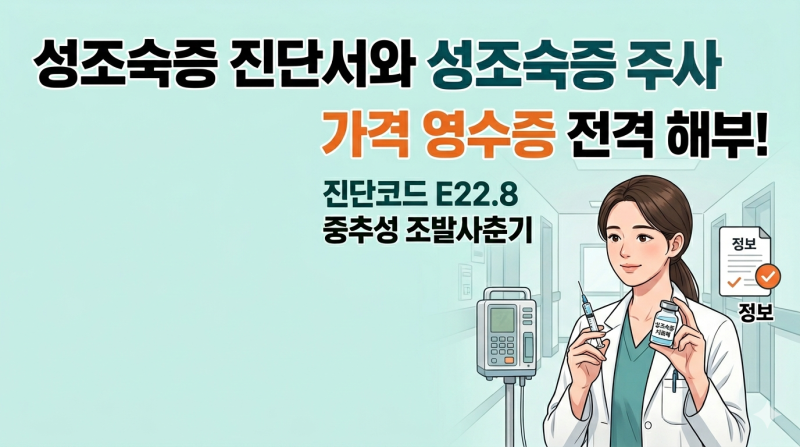 성조숙증 진단서와 성조숙증 주사 가격 영수증 전격 공개! 진단코드 E22.8 중추성 조발사춘기