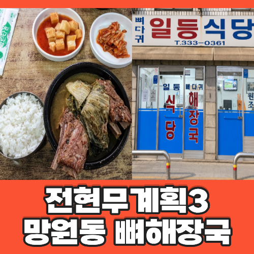전현무계획3 망원동 우거지 뼈해장국 서울 맛집 어디? 일등식당 39년 전통 마포구청역 일등식....