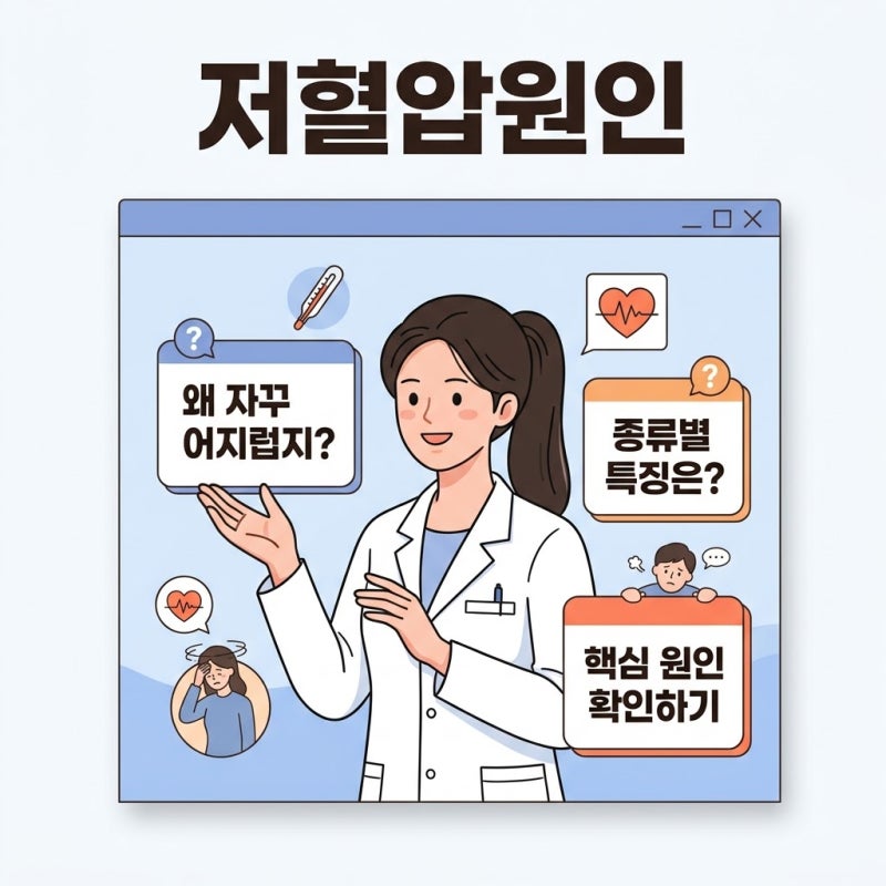저혈압원인 및 종류별 특징 알아보기