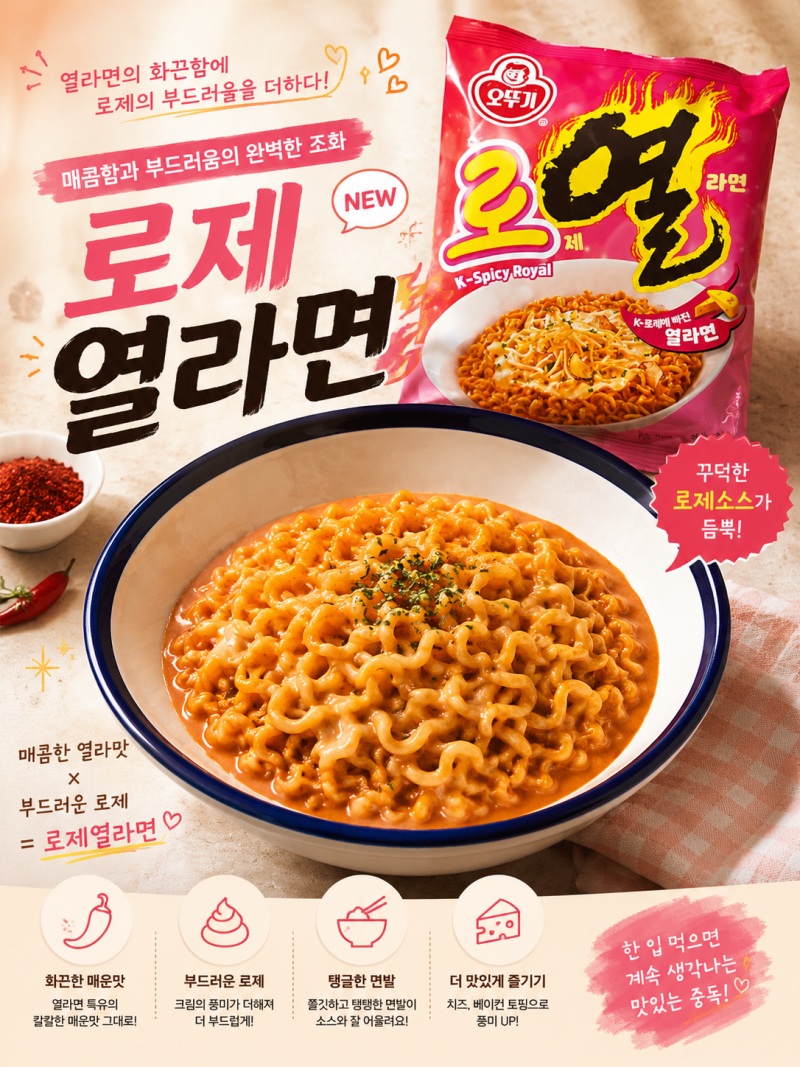 오뚜기 로제열라면 후기 매콤하고 부드러운 신상라면 솔직리뷰